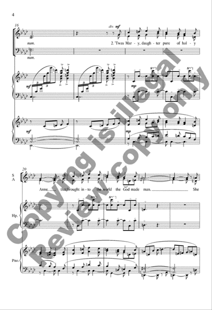 The Snow Lay on the Ground 4-Part scores gallery preview page 4
