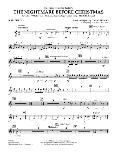 Selections from The Nightmare Before Christmas - Bb Trumpet 2