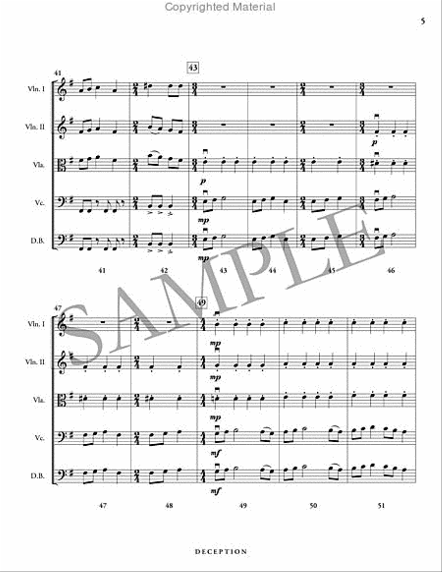 Deception String Orchestra scores gallery preview page 6