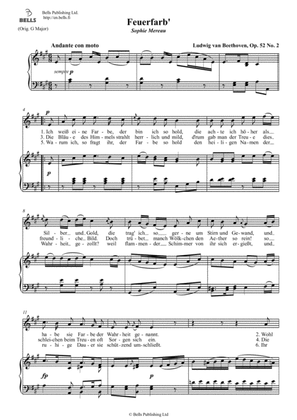 Feuerfarb', Op. 52 No. 2 (A Major)