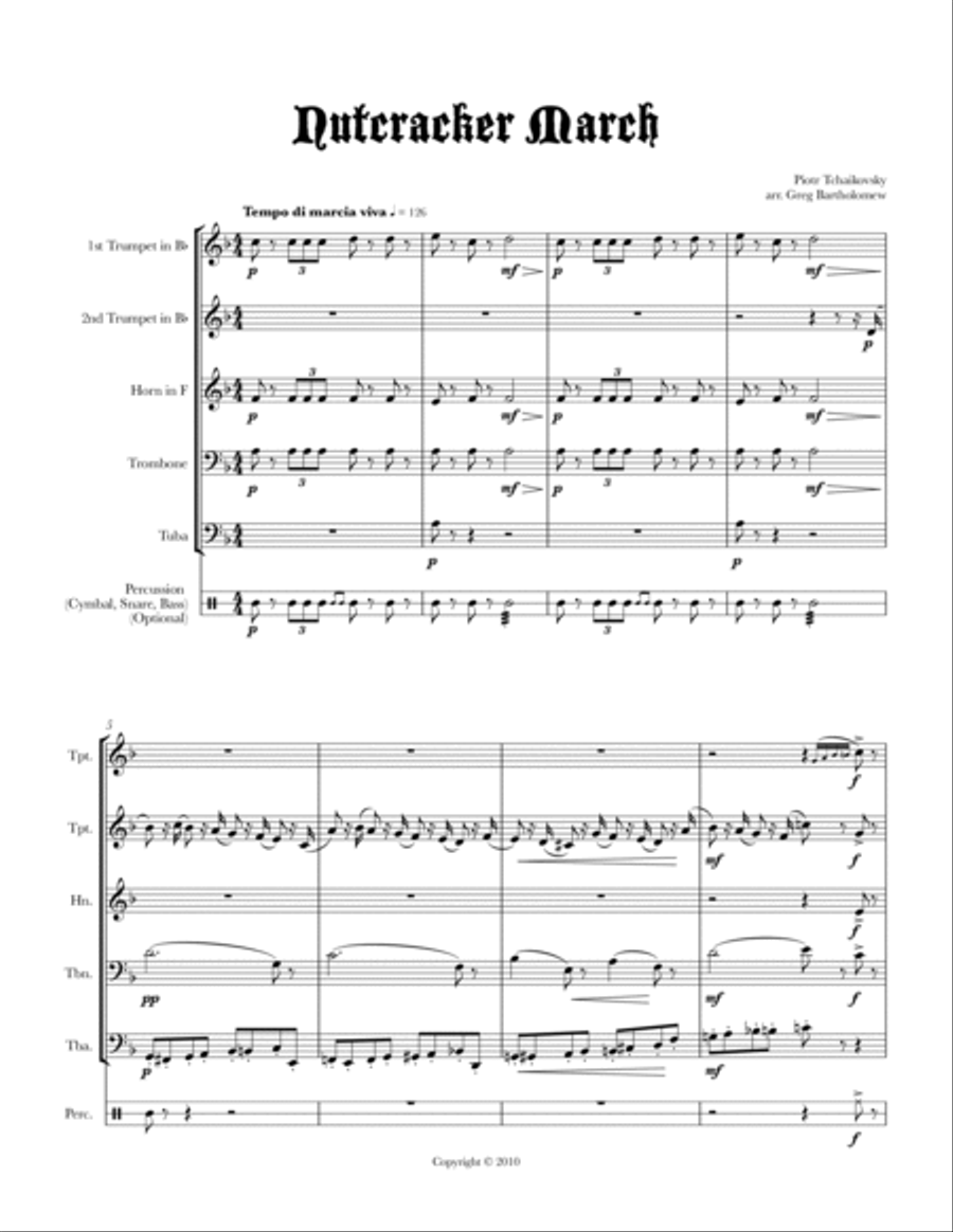 Nutcracker March Small Ensemble scores gallery preview page 3