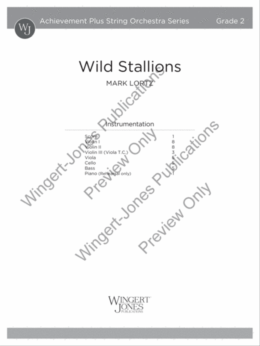 Wild Stallions String Orchestra scores gallery preview page 2