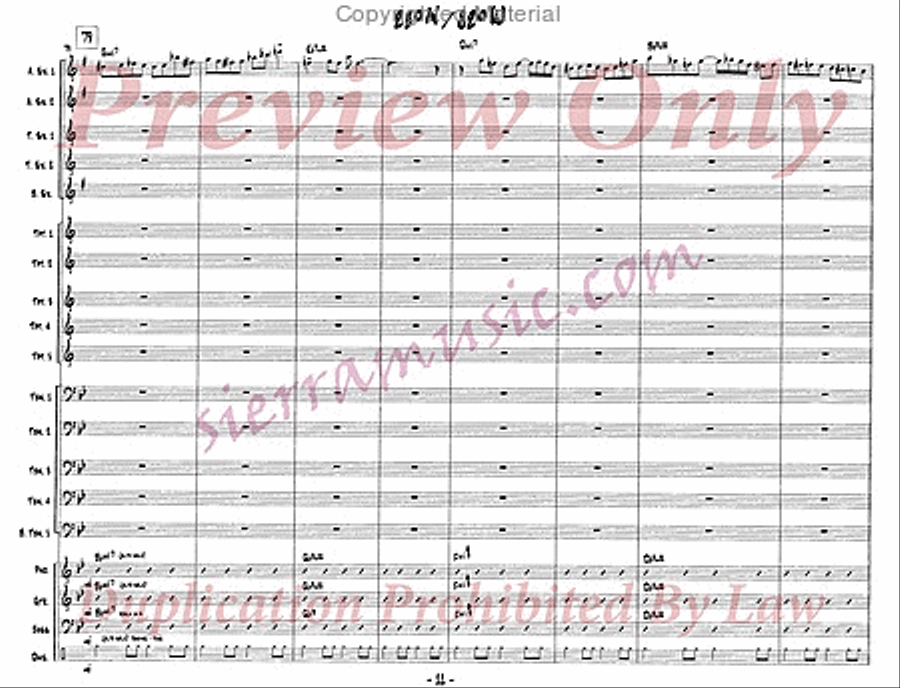 23 degrees N 82 degrees W Jazz Ensemble scores gallery preview page 12
