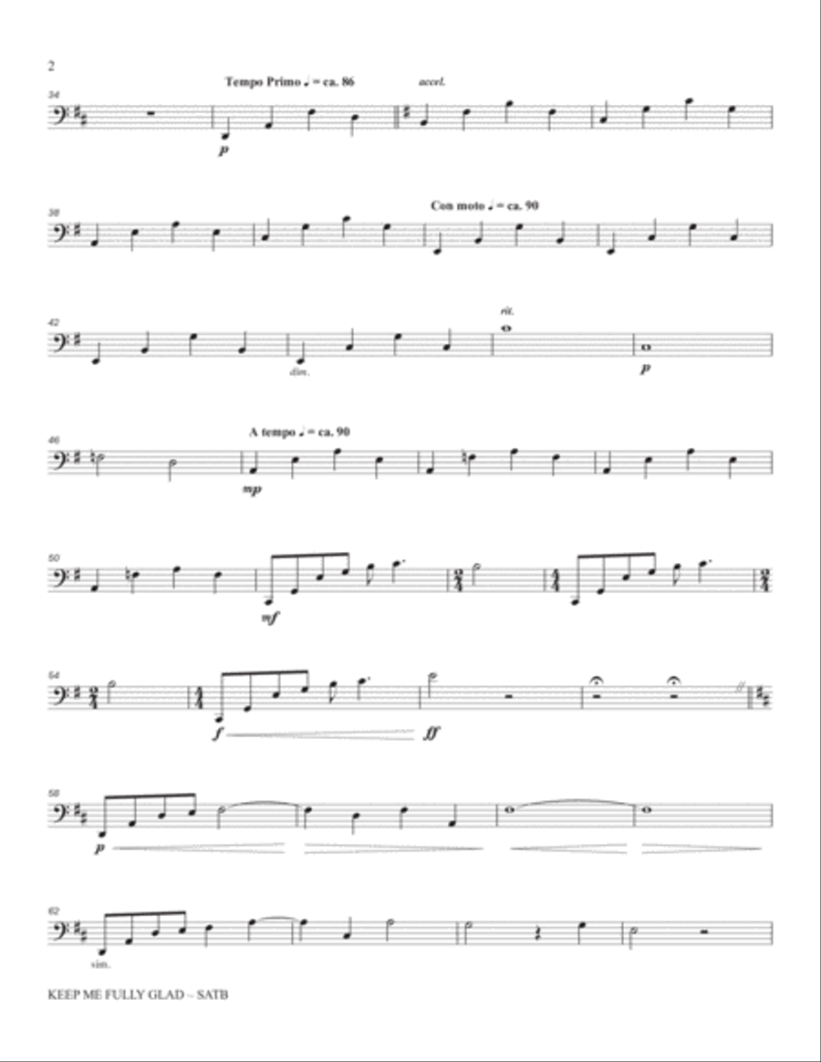 Keep Me Fully Glad - Cello Choir scores gallery preview page 11