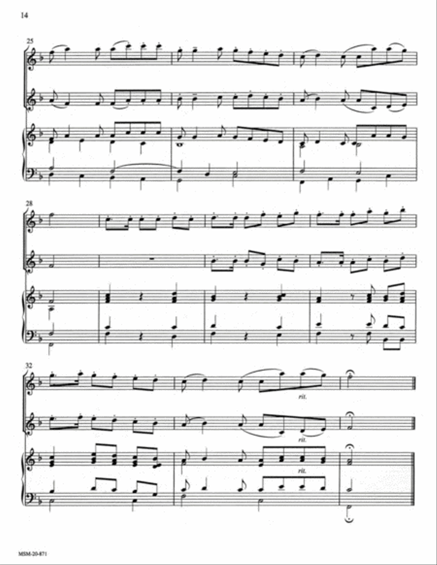 Three Hymns for Flute, Oboe and Organ Flute scores gallery preview page 9