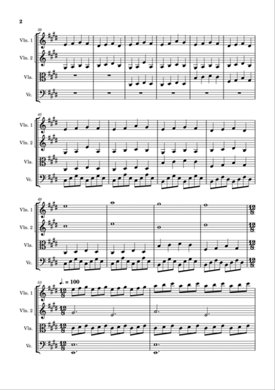 Tides Tides String Quartet scores gallery preview page 2