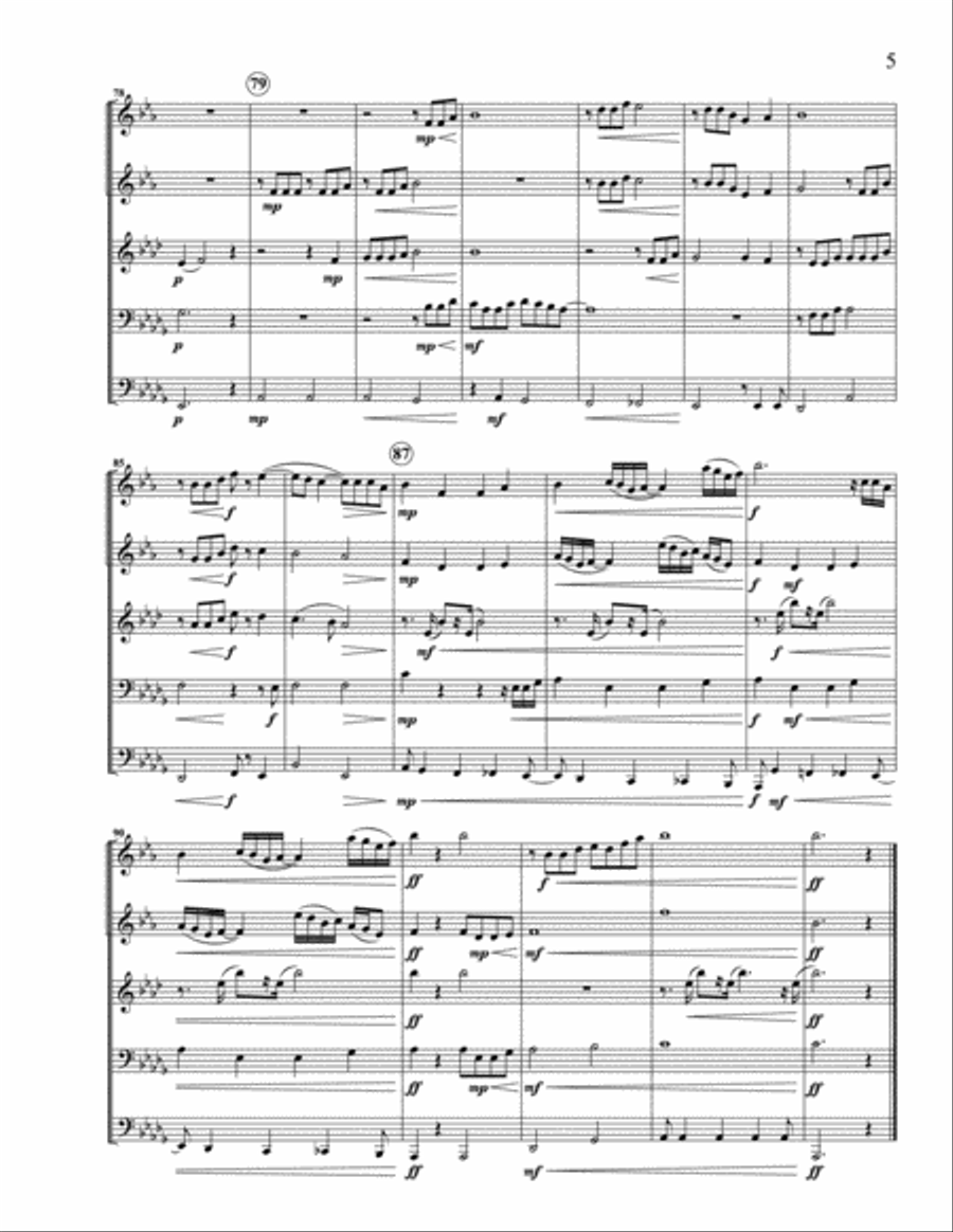 Royal Celebration for Brass Quintet Brass Quintet scores gallery preview page 6