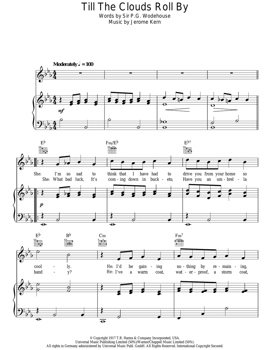 Till The Clouds Roll By Guitar scores gallery preview page 1