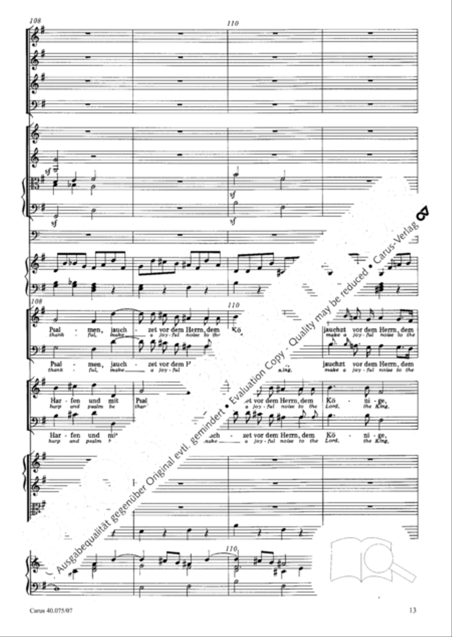 Psalm 98 (Der 98. Psalm) 4-Part scores gallery preview page 24