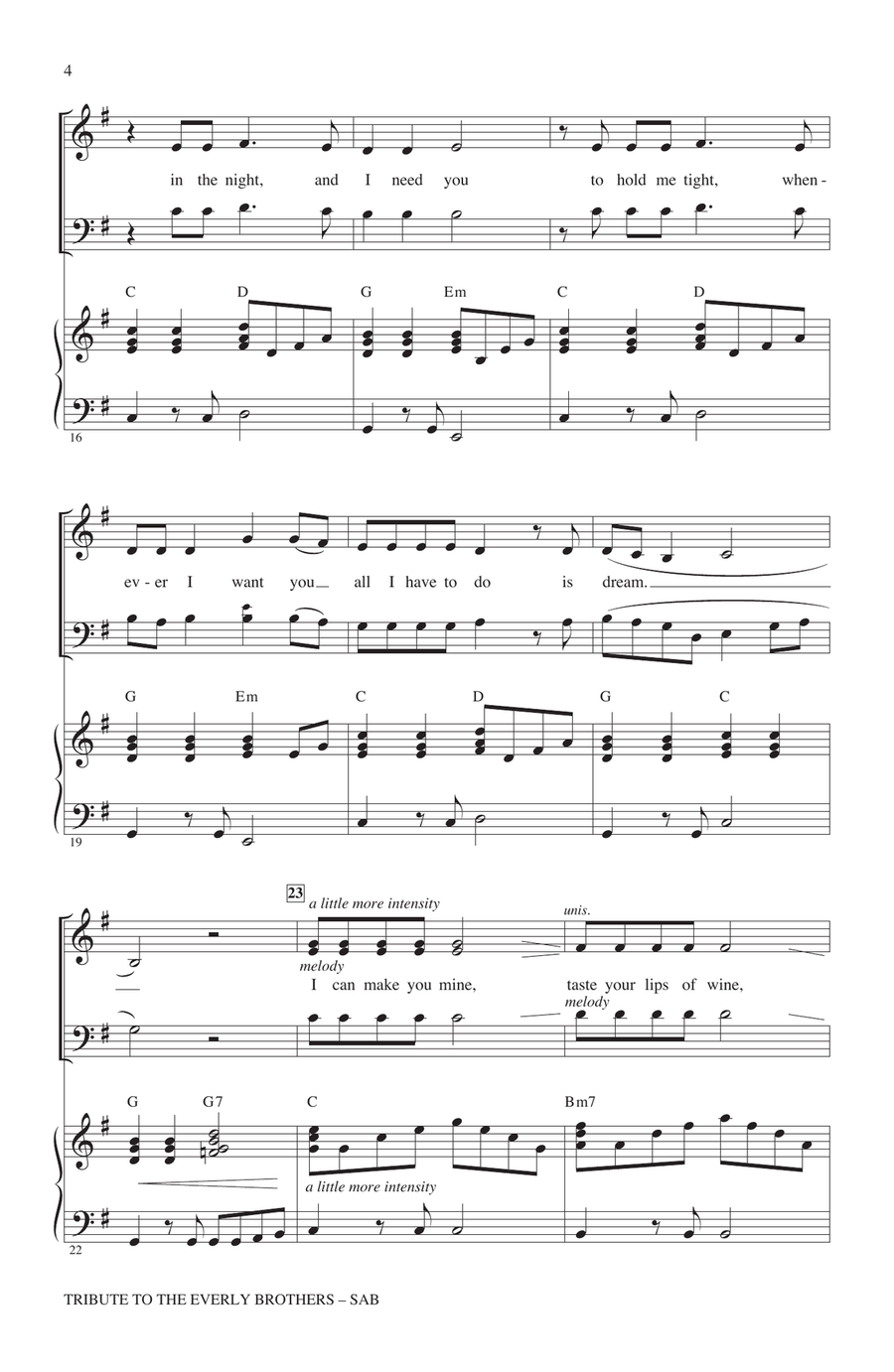 Tribute To The Everly Brothers (arr. Alan Billingsley) 3-Part scores gallery preview page 3