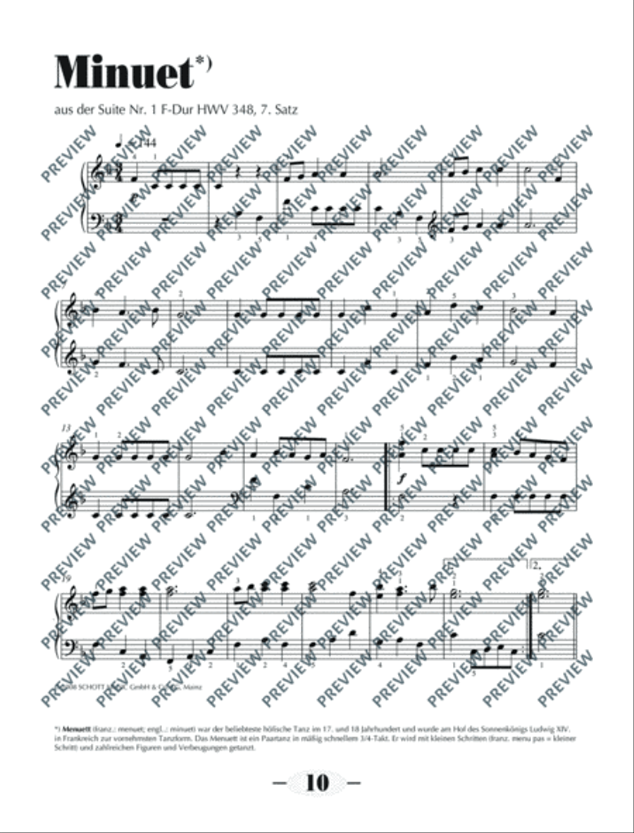 Wassermusik & Feuerwerksmusik Piano Solo scores gallery preview page 11