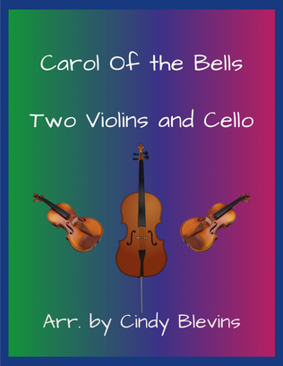Book cover for Carol of the Bells, for Two Violins and Cello