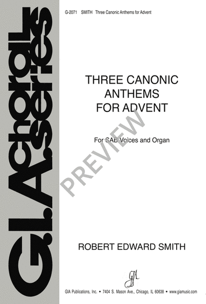 Three Canonic Anthems for Advent