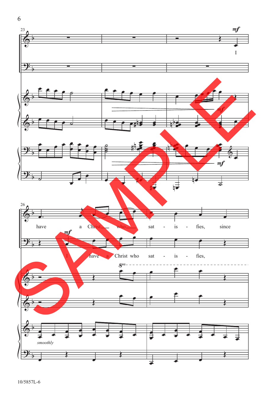 Since I Have Been Redeemed 4-Part scores gallery preview page 6