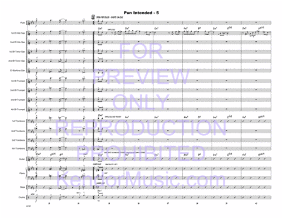 Pun Intended Pun Intended Jazz Ensemble scores gallery preview page 6