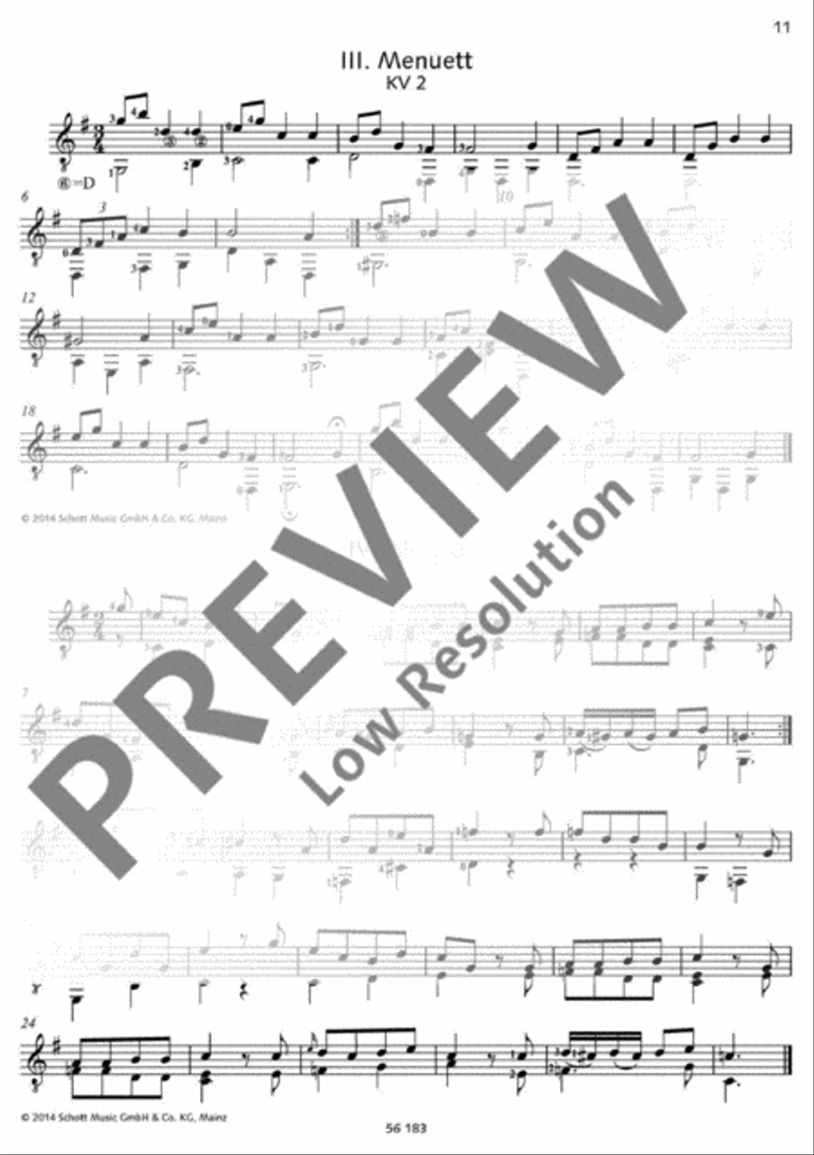Mozart for Guitar Mozart for Guitar Classical Guitar scores gallery preview page 12