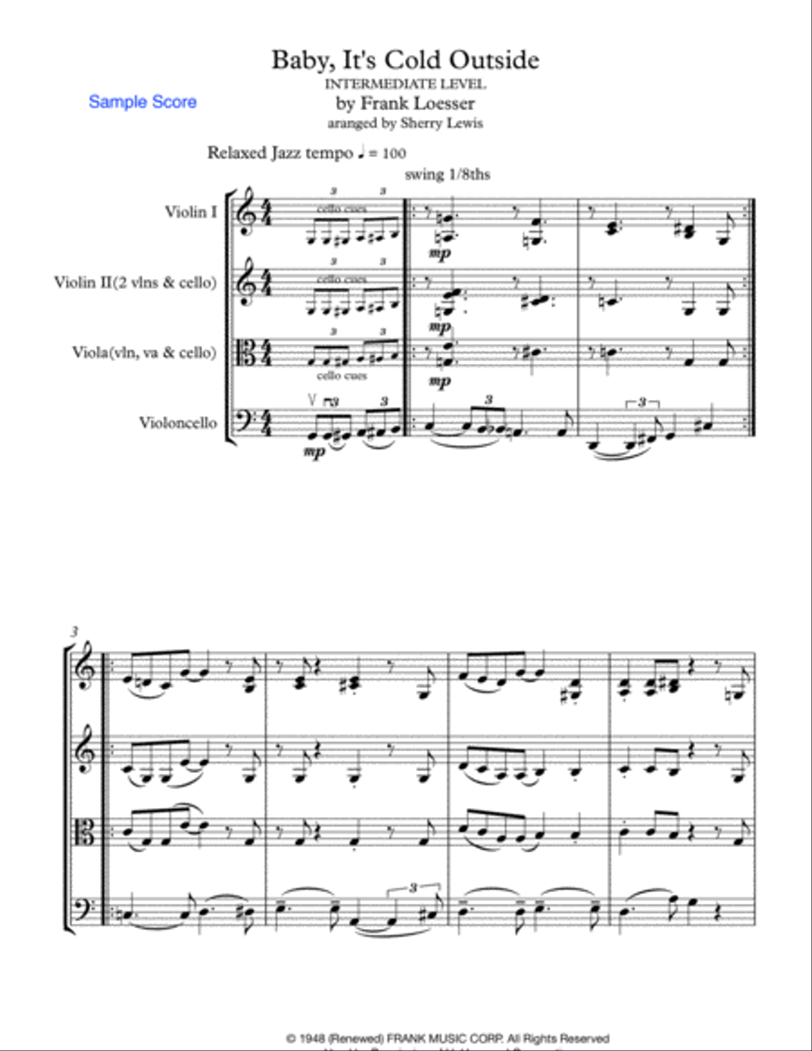 Baby, It's Cold Outside Small Ensemble scores gallery preview page 5