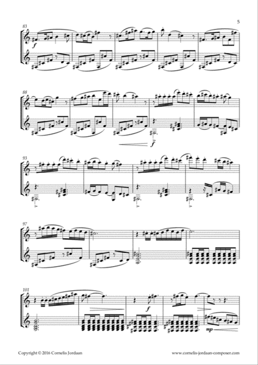 Alfeios, Music in Ancient Greek Style, for flute & guitar Flute scores gallery preview page 5