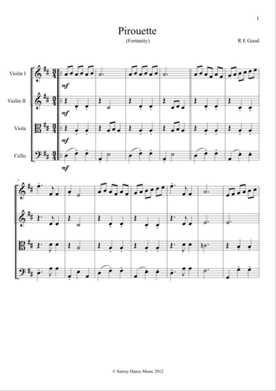 6 Waltzes for String Quartet String Quartet scores gallery preview page 3