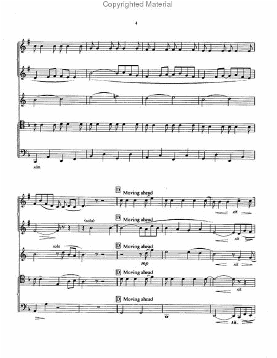 Pavane for a Dead Princess Brass Quintet scores gallery preview page 4