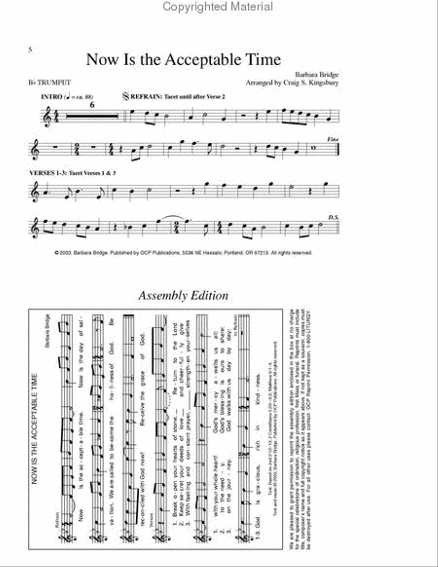 Now Is The Acceptable Time Choir scores gallery preview page 6