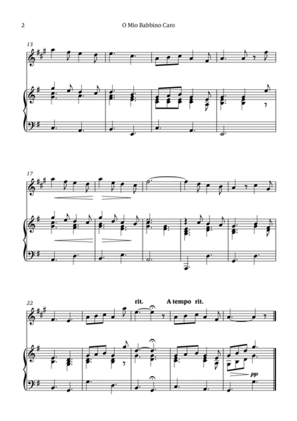 O Mio Babbino Caro - for soprano sax solo (with piano accompaniment) image number null