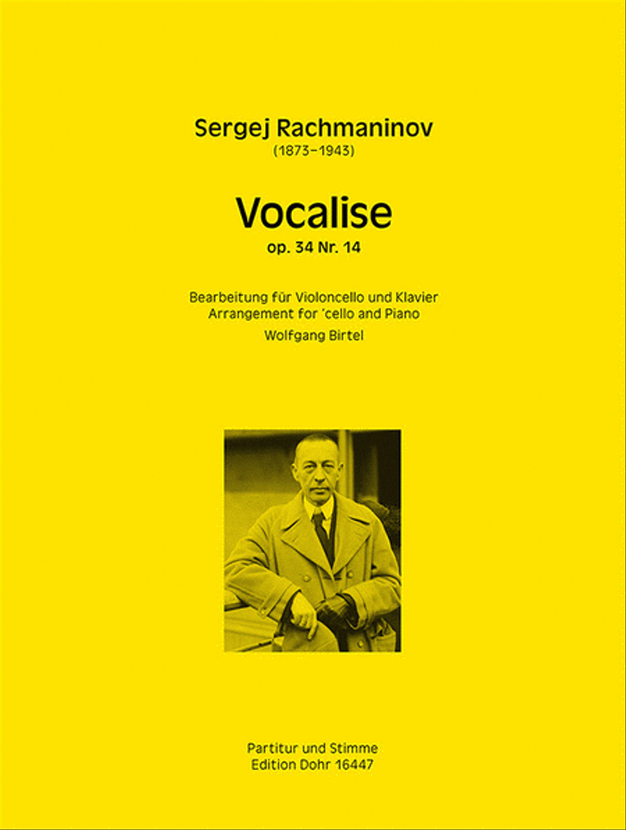 Vocalise op. 34/14 (für Violoncello und Klavier) Piano Accompaniment scores gallery preview page 1