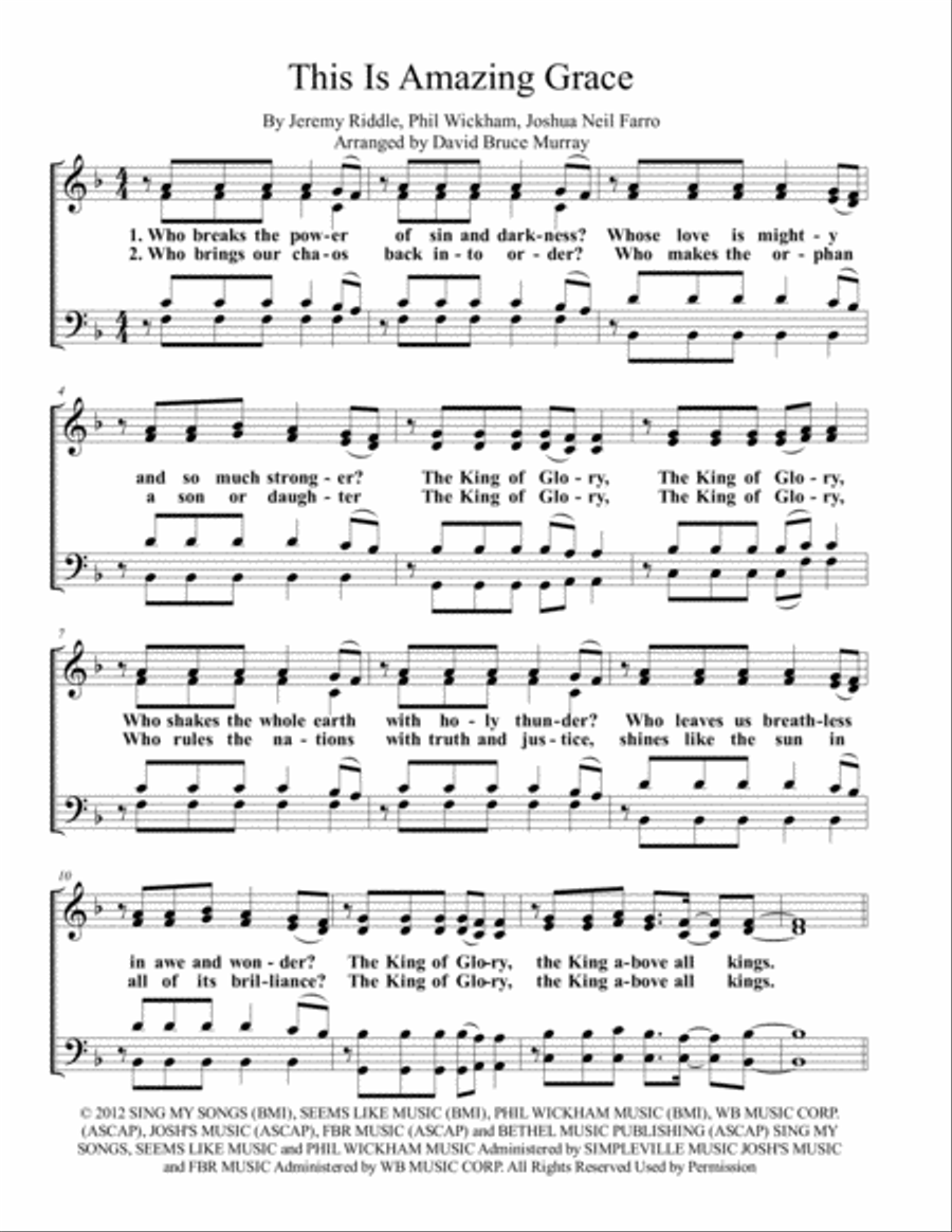 This Is Amazing Grace This Is Amazing Grace 4-Part scores gallery preview page 1