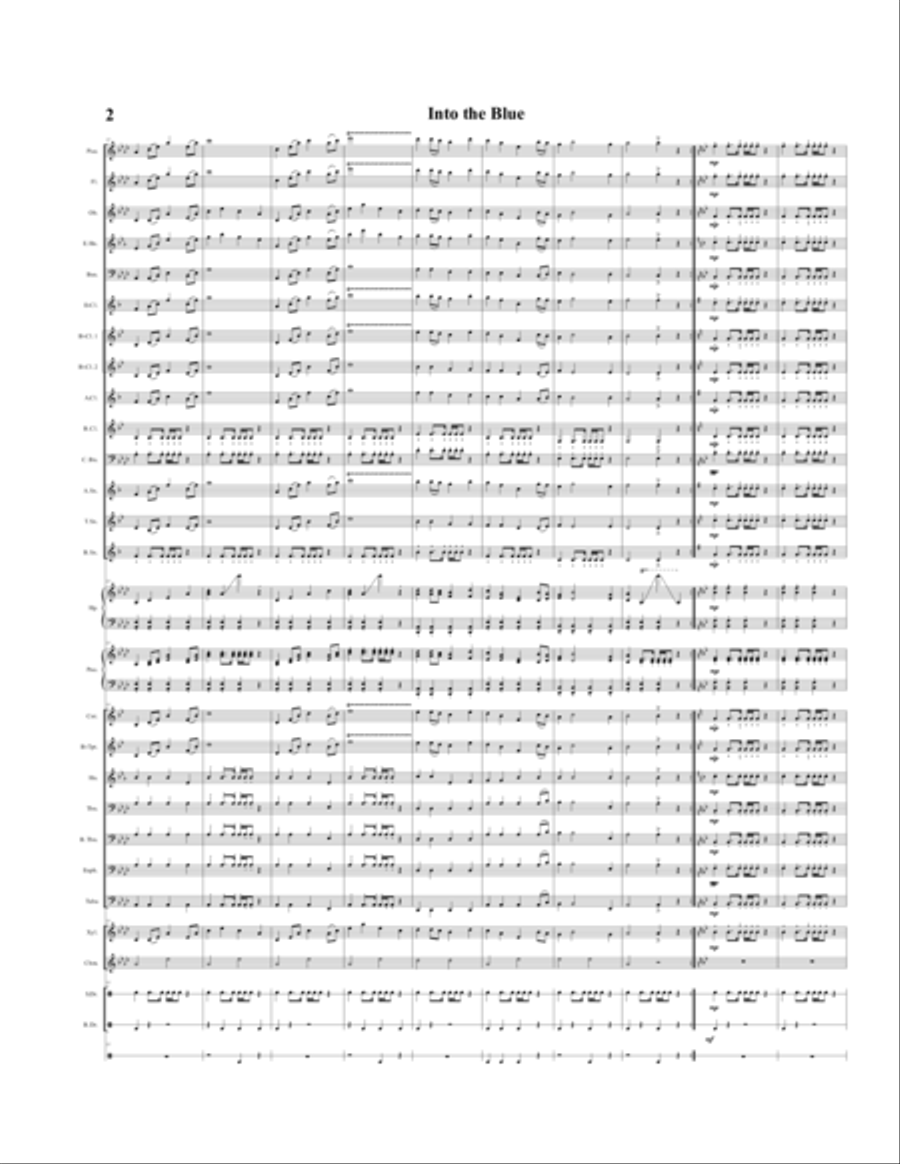 US SPACE FORCE HYMN (Into the Blue) DIRECTOR'S SCORE ONLY Concert Band scores gallery preview page 2