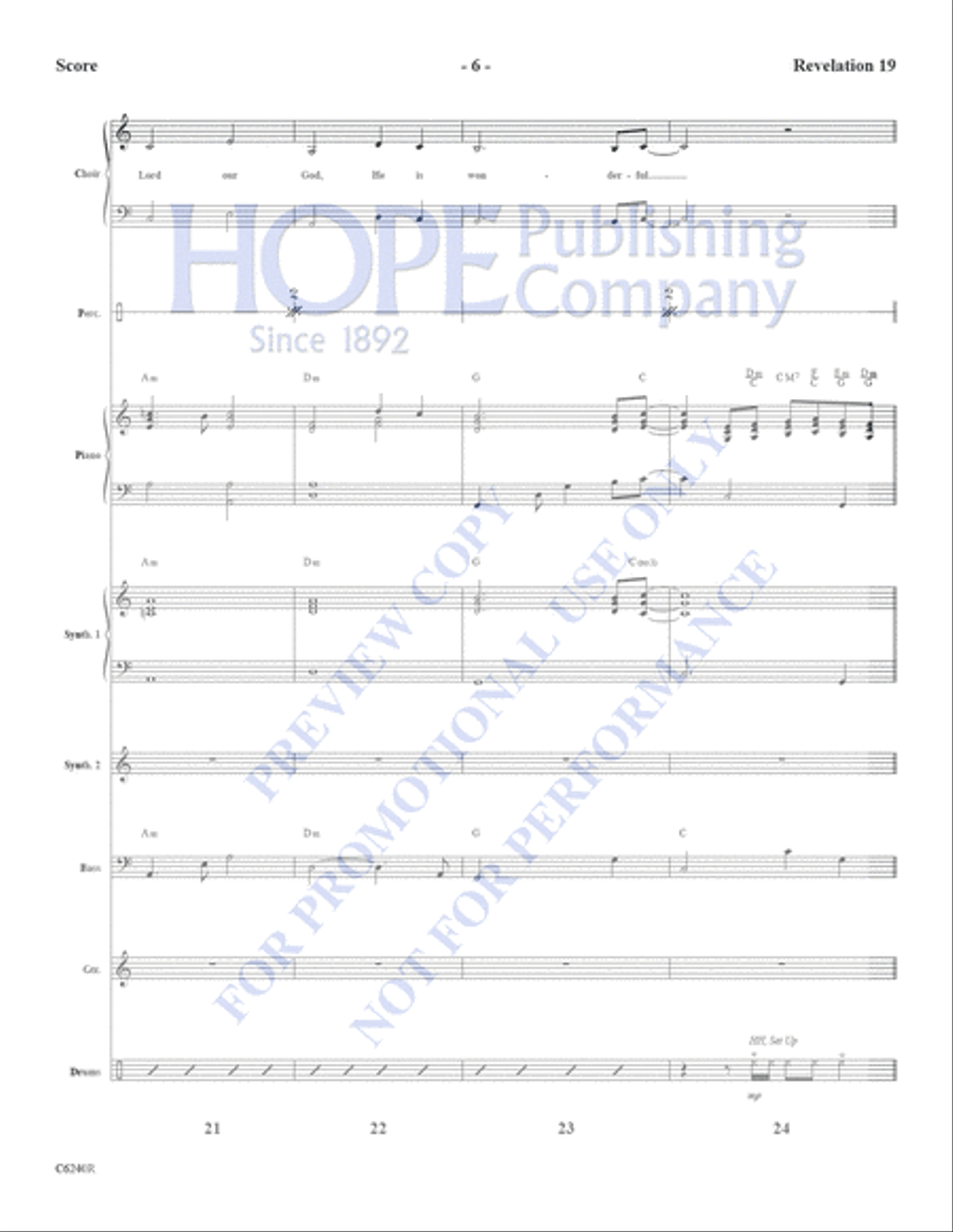 Revelation 19-Rhythm Parts Choir scores gallery preview page 7