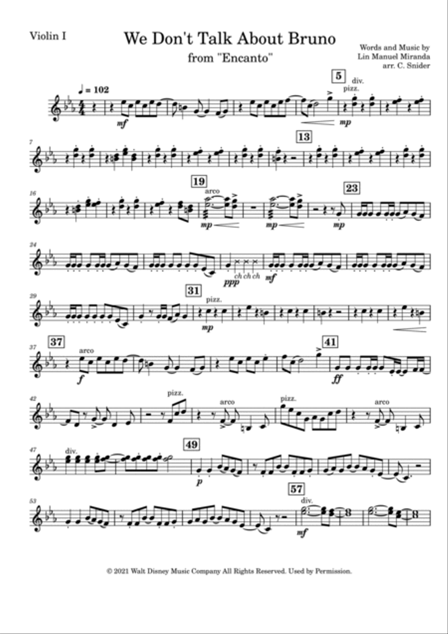 We Don't Talk About Bruno String Orchestra scores gallery preview page 5