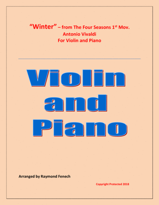 "Winter" from the Four Season 1 st Mov. - Violin and Piano