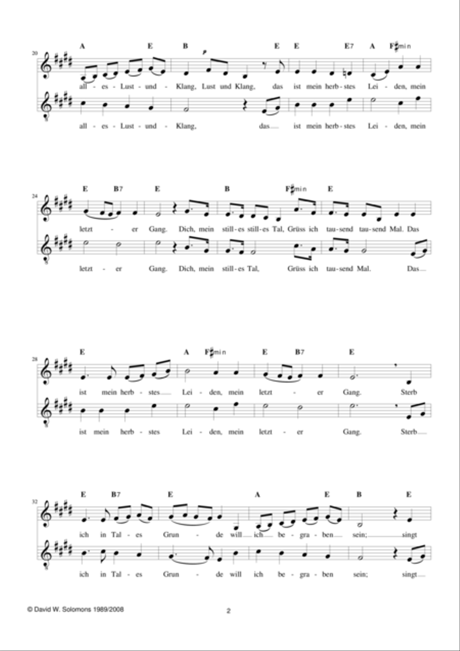 Im schönsten Wiesengrunde for alto, tenor and guitar-chords Acoustic Guitar scores gallery preview page 2