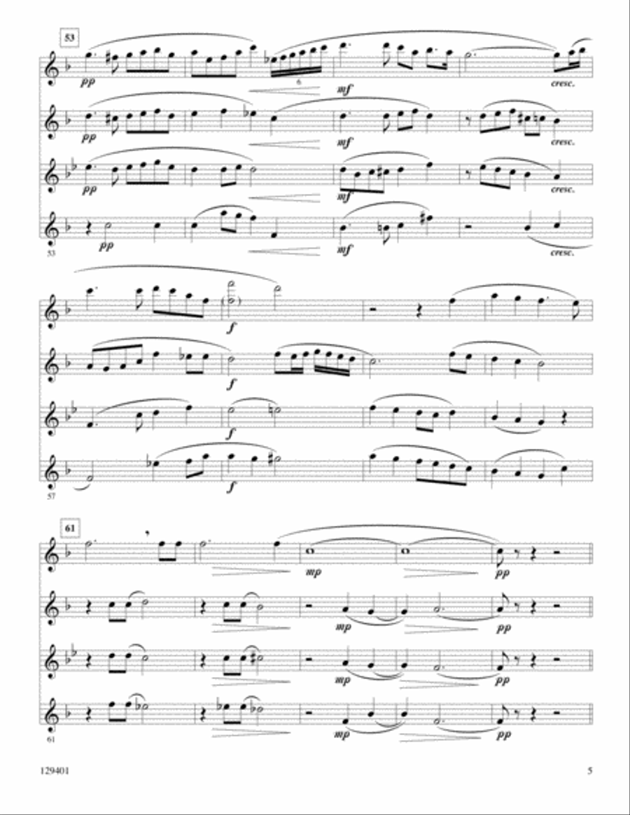 What A Friend Saxophone Quartet scores gallery preview page 6