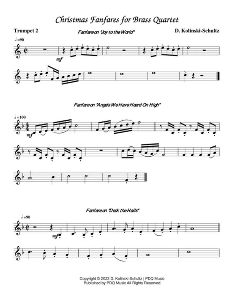 5 Christmas Fanfares for Brass Quartet image number null
