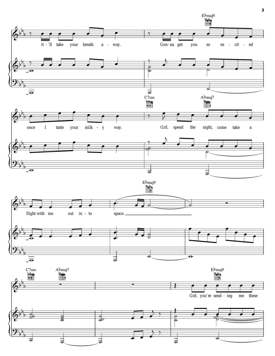 Sex Planet Piano, Vocal, Guitar scores gallery preview page 3