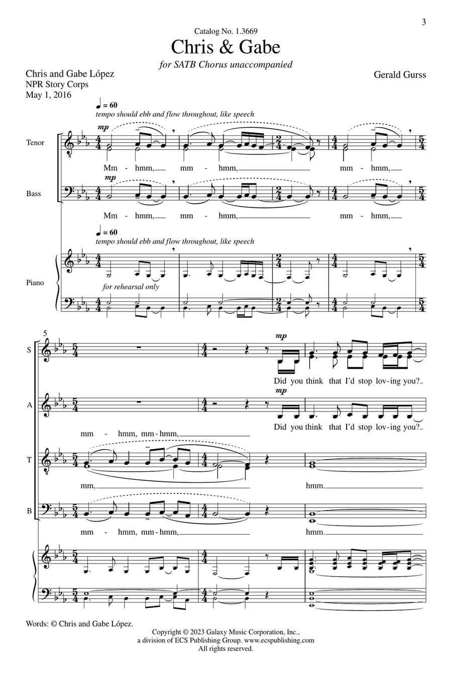 Chris and Gabe Chris and Gabe 4-Part scores gallery preview page 3