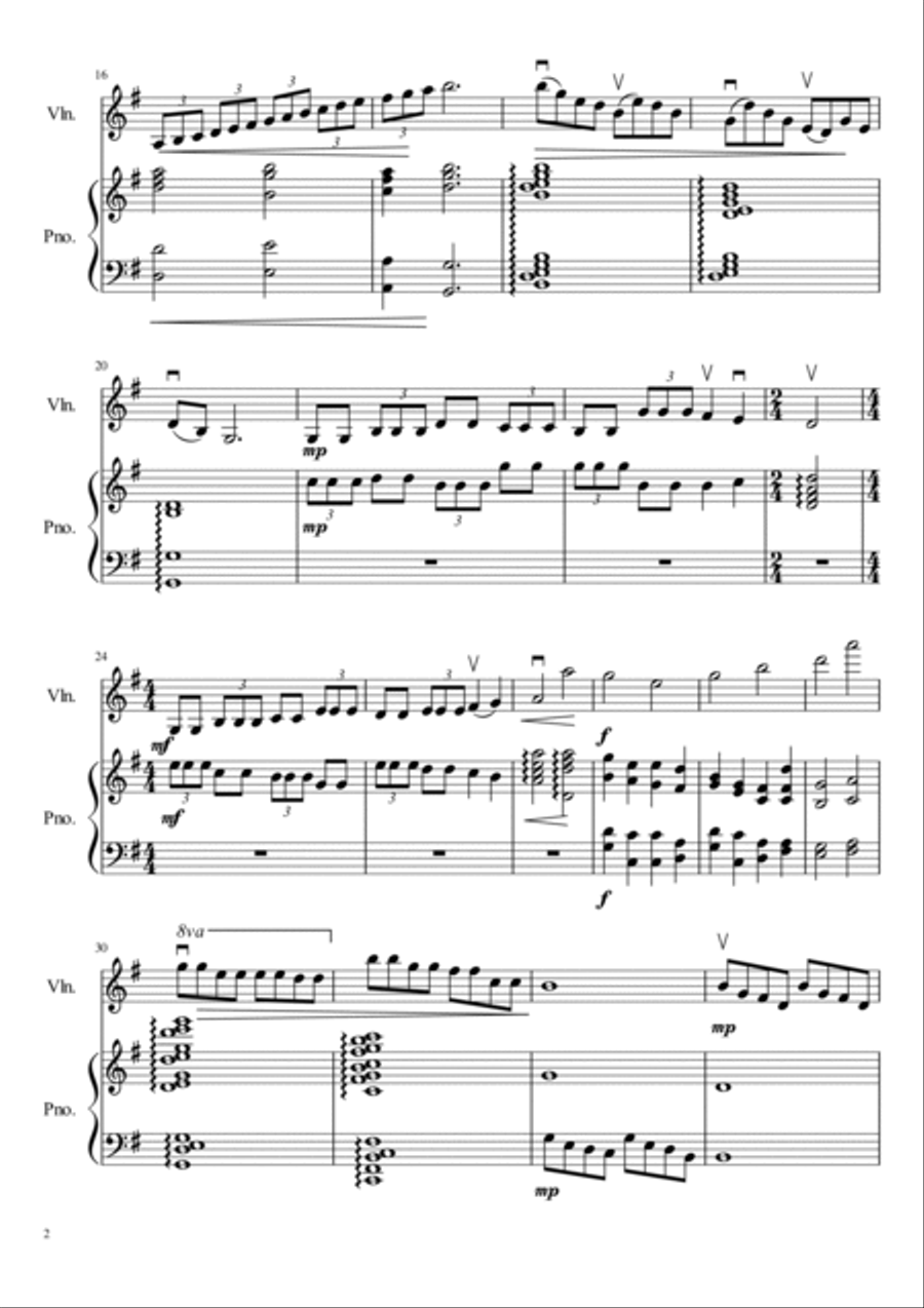 Violin Sonata No. 1 Violin Solo scores gallery preview page 2