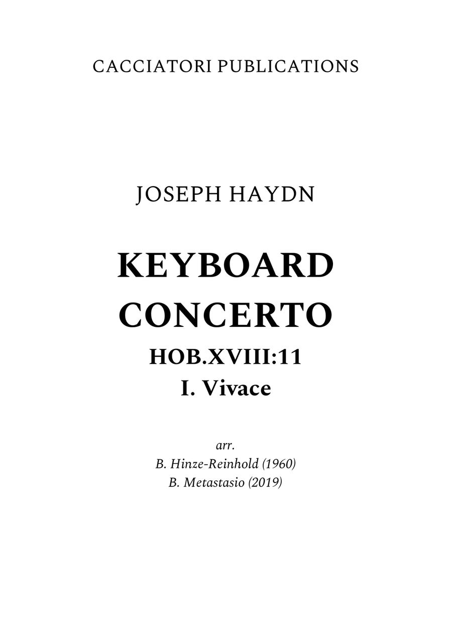 Keyboard Concerto in D major, Hob.XVIII:11 First Movement Piano Solo scores gallery preview page 1
