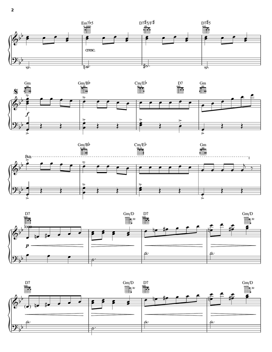 Carol Of The Bells Piano Solo scores gallery preview page 2