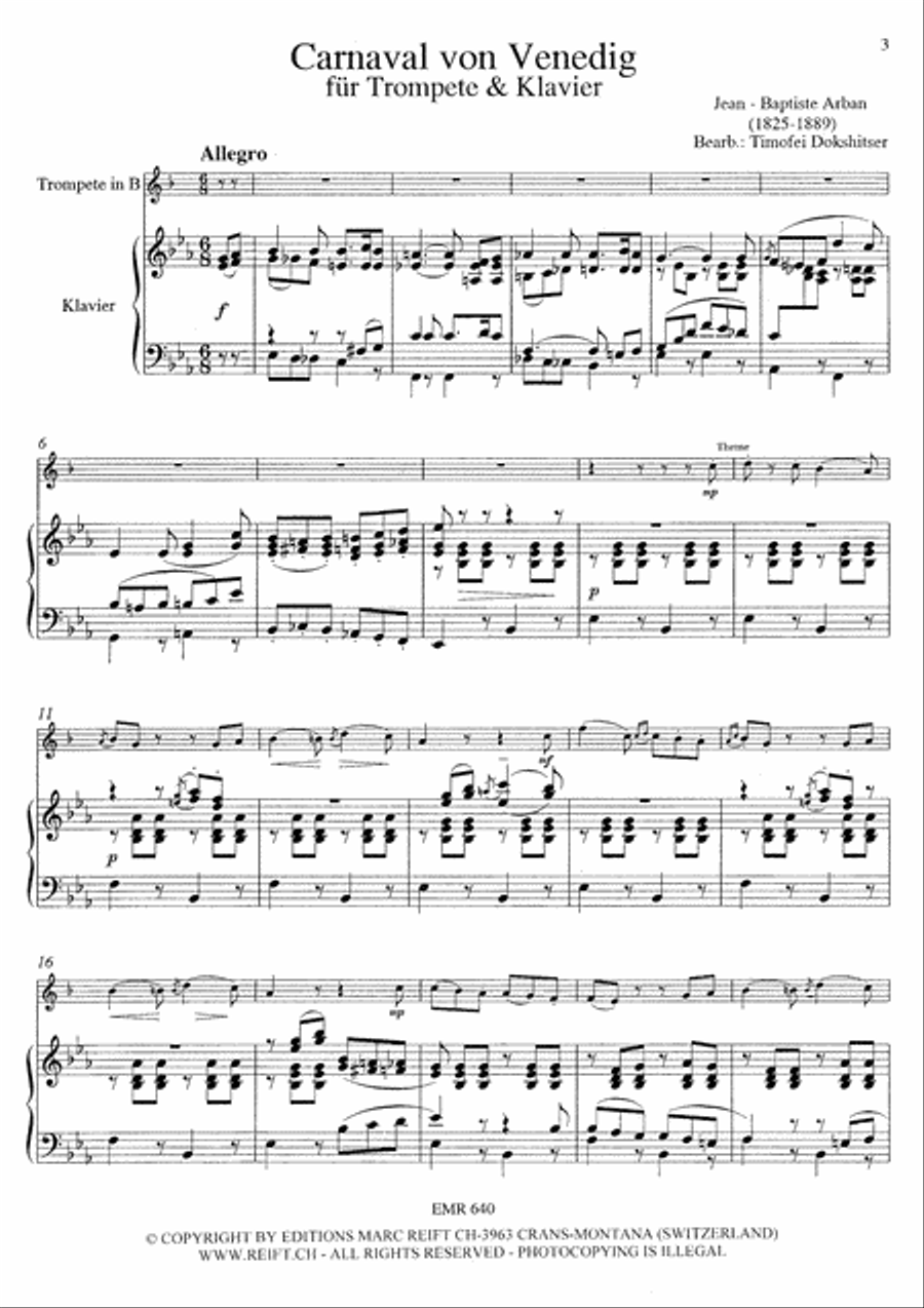 Carnaval von Venedig Carnaval von Venedig Cornet scores gallery preview page 4
