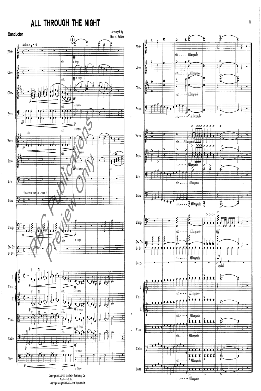 All Through The Night Full Orchestra scores gallery preview page 3