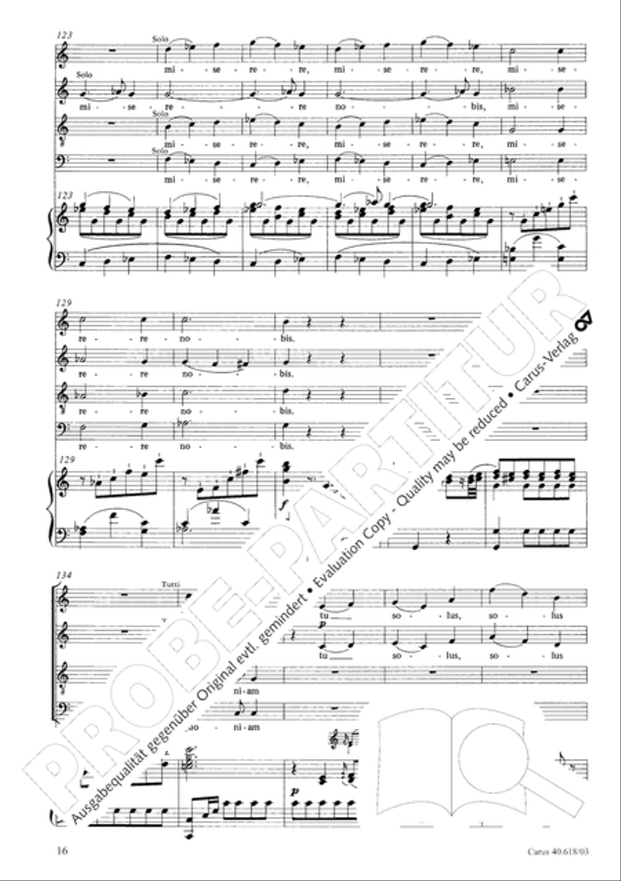 Mass in C (Missa in C) 4-Part scores gallery preview page 17