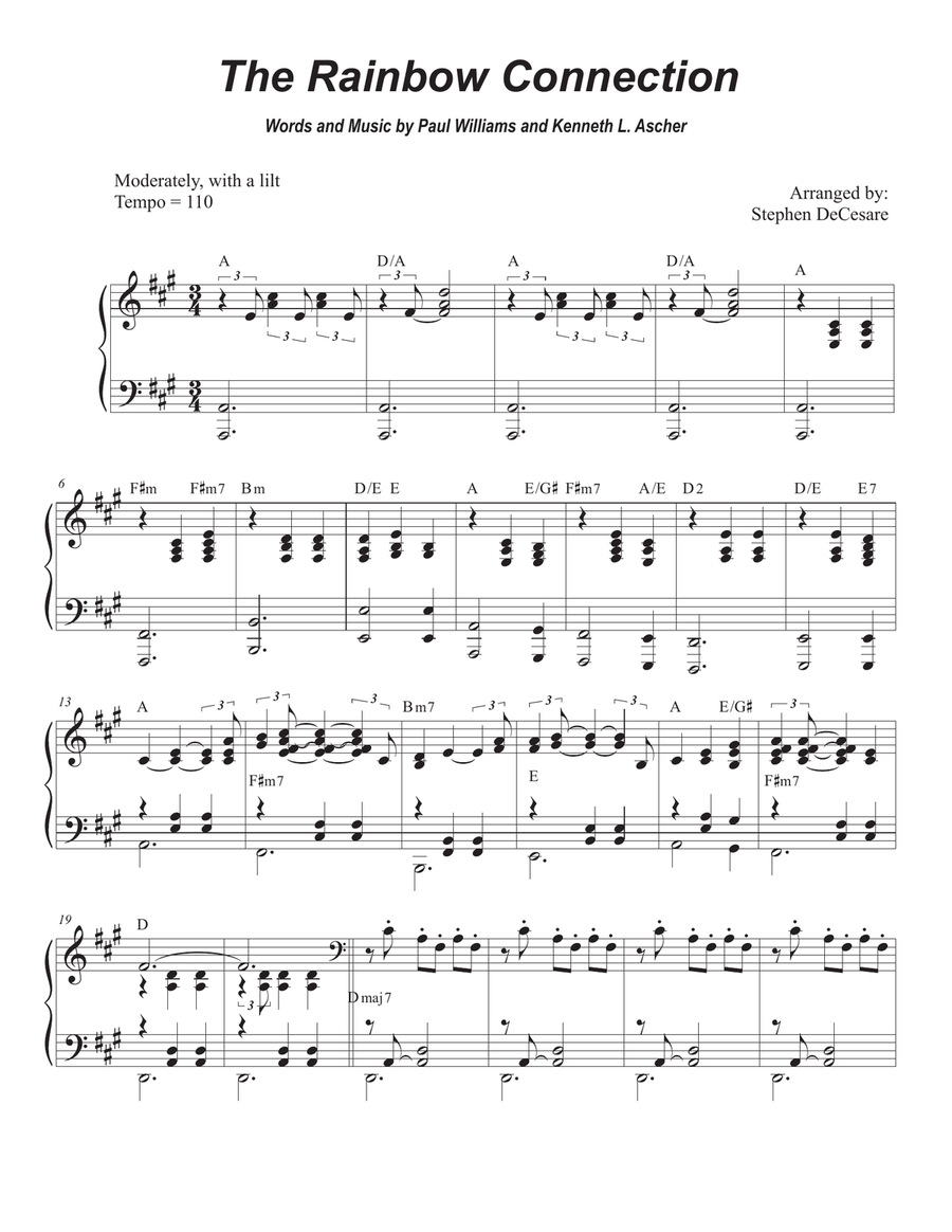 The Rainbow Connection Piano scores gallery preview page 6
