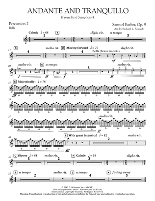 Andante and Tranquillo (from First Symphony) - Percussion 2