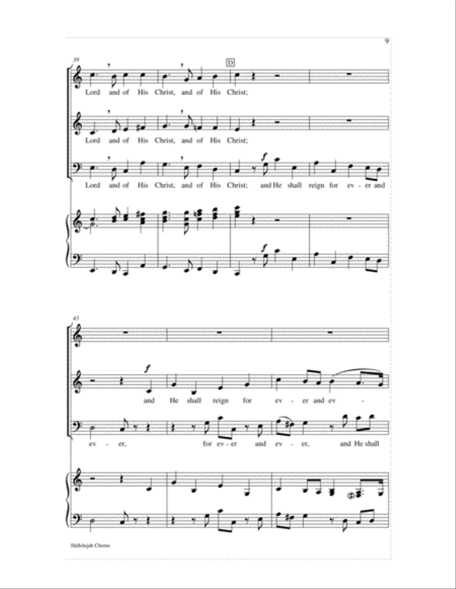 Hallelujah Chorus-SAB-Digital Download 3-Part scores gallery preview page 9