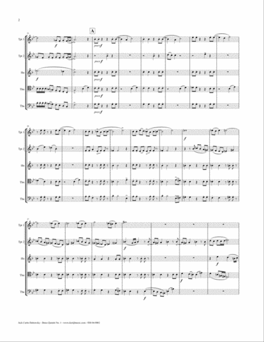 Brass Quintet No.1 Brass Quintet scores gallery preview page 4