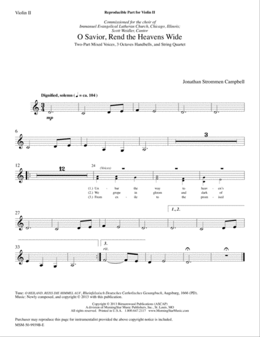 O Savior, Rend the Heavens Wide Choir scores gallery preview page 2