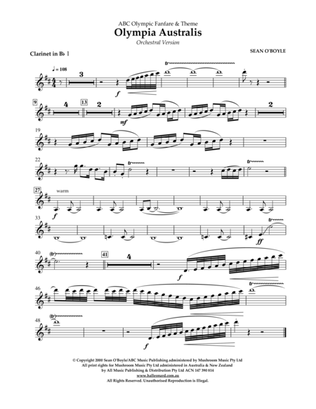 Olympia Australis (Orchestra) - Bb Clarinet 1