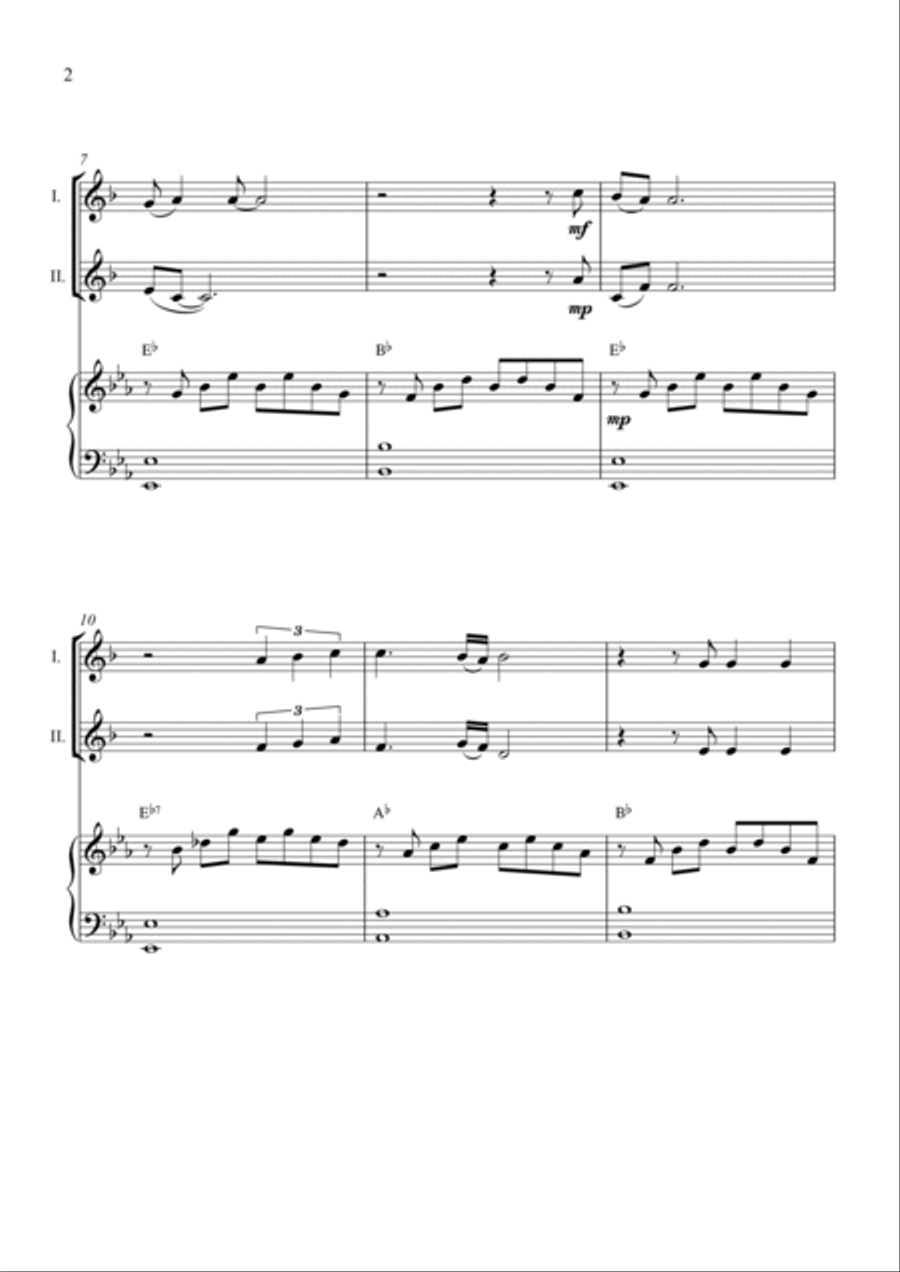 Endless Love Trumpet Duet scores gallery preview page 2